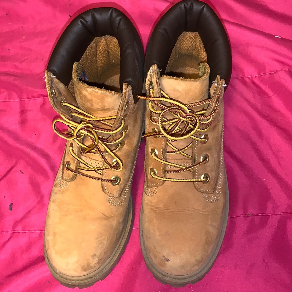Timberland insulated work boots size 5 tan &brown classic
